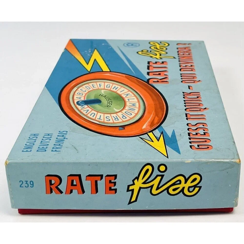 VTG 1950s Rate Fix GUESS IT QUICK Trivia Game English Dutch French COMPLETE EUC